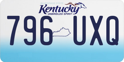 KY license plate 796UXQ