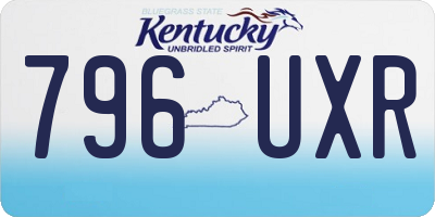 KY license plate 796UXR