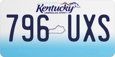 KY license plate 796UXS