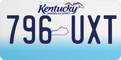 KY license plate 796UXT