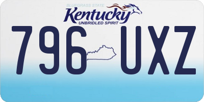 KY license plate 796UXZ