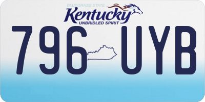 KY license plate 796UYB
