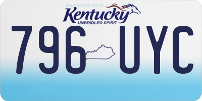 KY license plate 796UYC