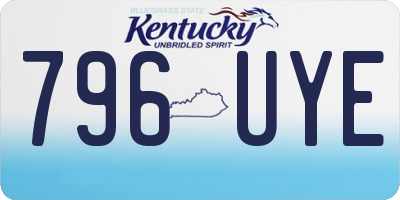 KY license plate 796UYE