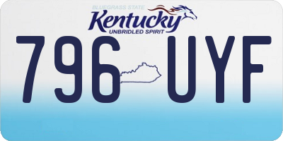KY license plate 796UYF