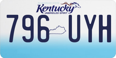 KY license plate 796UYH