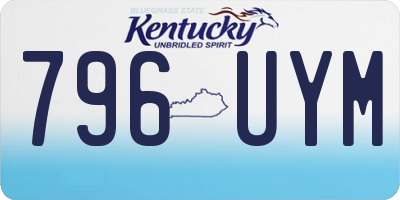 KY license plate 796UYM