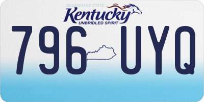 KY license plate 796UYQ