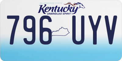 KY license plate 796UYV
