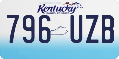 KY license plate 796UZB