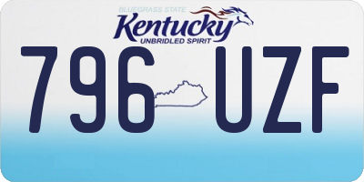 KY license plate 796UZF