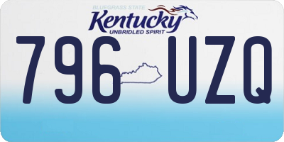 KY license plate 796UZQ