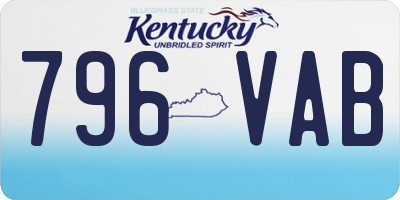 KY license plate 796VAB