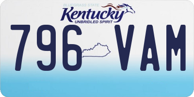 KY license plate 796VAM