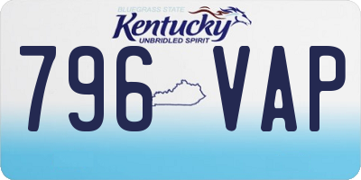 KY license plate 796VAP