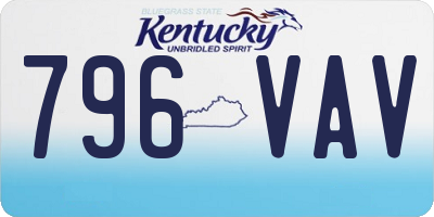 KY license plate 796VAV
