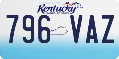 KY license plate 796VAZ