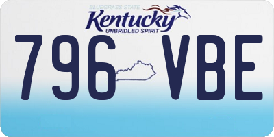 KY license plate 796VBE