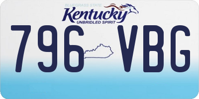 KY license plate 796VBG