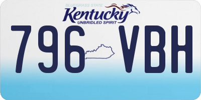 KY license plate 796VBH