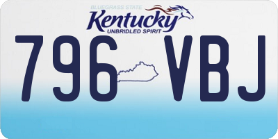 KY license plate 796VBJ