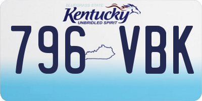 KY license plate 796VBK