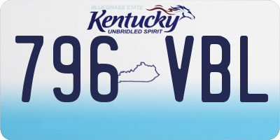 KY license plate 796VBL