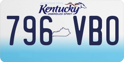 KY license plate 796VBO