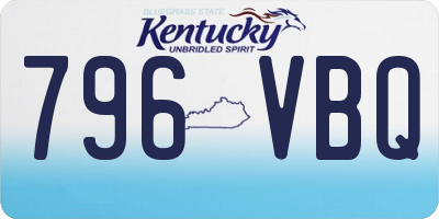 KY license plate 796VBQ