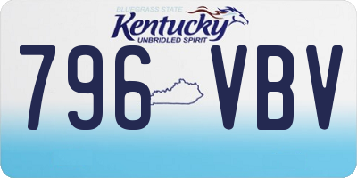 KY license plate 796VBV