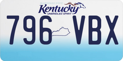 KY license plate 796VBX