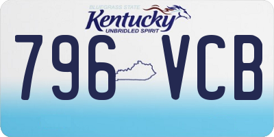 KY license plate 796VCB