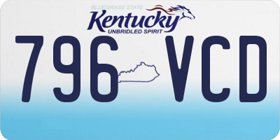 KY license plate 796VCD