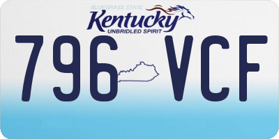 KY license plate 796VCF