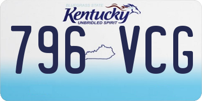 KY license plate 796VCG