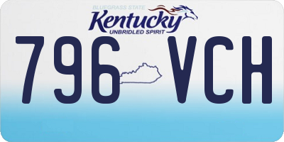 KY license plate 796VCH