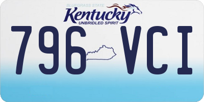 KY license plate 796VCI