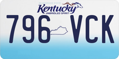 KY license plate 796VCK