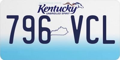 KY license plate 796VCL