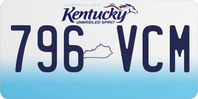 KY license plate 796VCM
