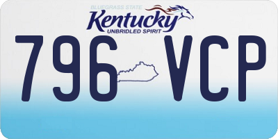 KY license plate 796VCP