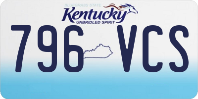 KY license plate 796VCS