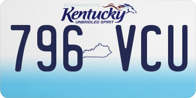 KY license plate 796VCU