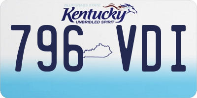 KY license plate 796VDI