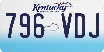 KY license plate 796VDJ
