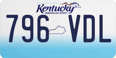 KY license plate 796VDL