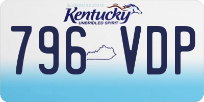 KY license plate 796VDP
