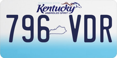 KY license plate 796VDR