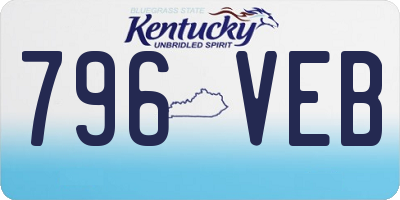 KY license plate 796VEB