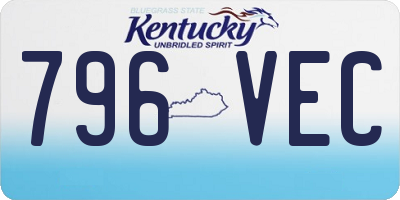 KY license plate 796VEC